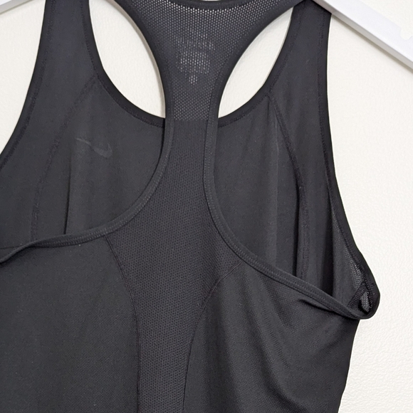 Nike Tank Women Medium Black Racerback Mesh Dri Fit - Picture 6 of 8